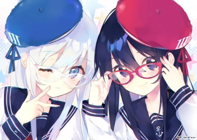 Azur88 - #randomanimeshit #anime #kantaicollection #hibiki #akatsuki #glasses