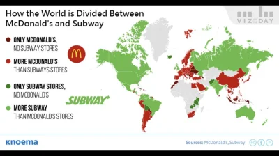 Precypitat - W jakich krajach jest więcej McDonaldsów, a w których Subway? 

#mapy ...