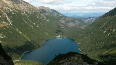 grzesiu139 - Widok na Morskie Oko z drogi do Przełęczy Mięguszowickiej pod Chłopkiem ...