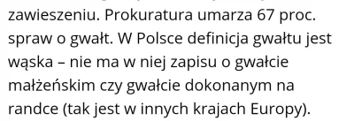 Qba1996 - Zaraz co? Skąd te dane? A co do punktu 2, to definicja gwałtu jest wystarcz...