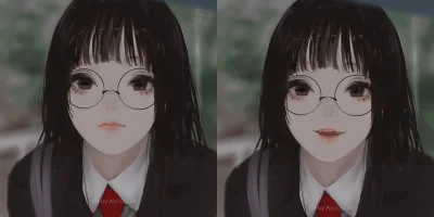 bakayarou - #randomanimeshit #originalcharacter #meganekko #schoolgirl #animeart #aoi...