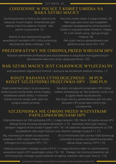 Szczepienie - Temat HPV to niestety w dużej mierze hucpa na budżet NFZ.

http://szc...