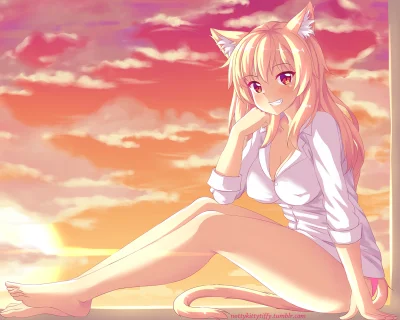 l.....f - #randomanimeshit #originalcharacter #kemonomimi #nekomimi #tiffy #pantsu #s...