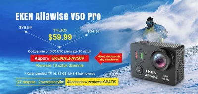 GearBest_Polska - Świetna kamera sportowa EKEN Alfawise V50 Pro już od $59.99

EKEN...