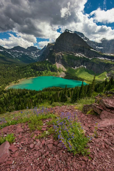 WaniliowaBabeczka - Jezioro Grinnell, Montana, Stany Zjednoczone. 
#earthporn #usa #g...