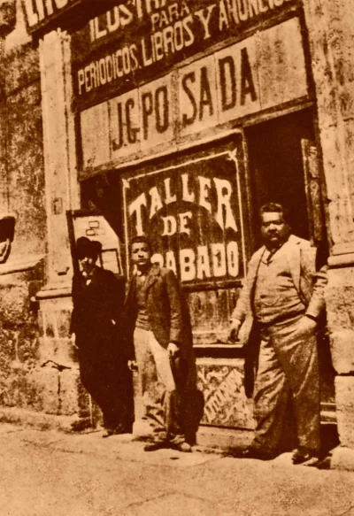 myrmekochoria - Sklep z pracami/wydrukami José Guadalupe Posada w Meksyku, XIX wiek.
...