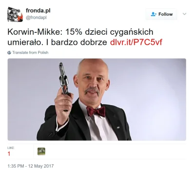 k1fl0w - Korwin-Mikke przypomniał, dlaczego jest politycznym marginesem. "15 proc. cy...