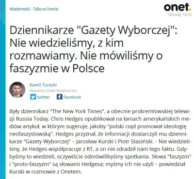 ilem - Teraz się tłumaczą że nie wiedzieli z kim rozmawiają.
A to była Russia Today.