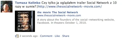 merlin - zaprzedaję się dl wejściówek na #thesocialnetwork, ale to prawda - widziałem...