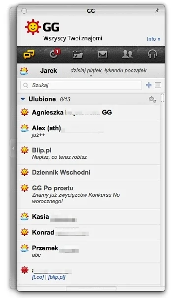 rybus - Tak wygląda nowe GG na Mac-u - do pobrania z http://www.gg.pl/info/ #gg #mac ...
