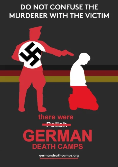 d.....l - Weźcie ten plakat i doróbcie nad tą flagą niemiecką drut kolczasty (że niby...