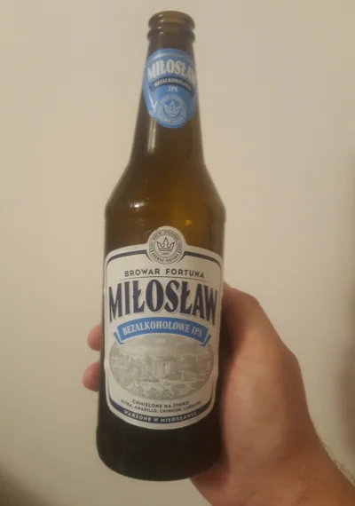 pogop - Miłosław bezalkoholowe IPA. Naprawdę świetne piwo! Czuć bardzo wyraźnie popra...