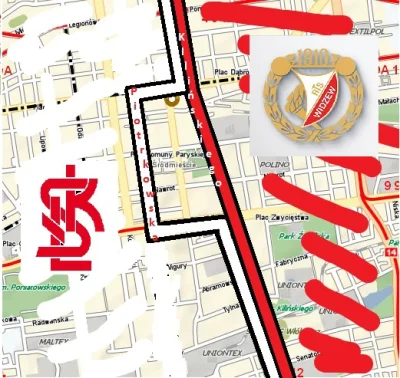 hoody123 - Ja się nie zgadzam z mapką powyżej. Owszem Piotrkowska to ŁKS, tak Kilińsk...