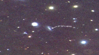 Gorti - Supernowa iPTF14hls została odkryta we wrześniu 2014 roku przez międzynarodow...