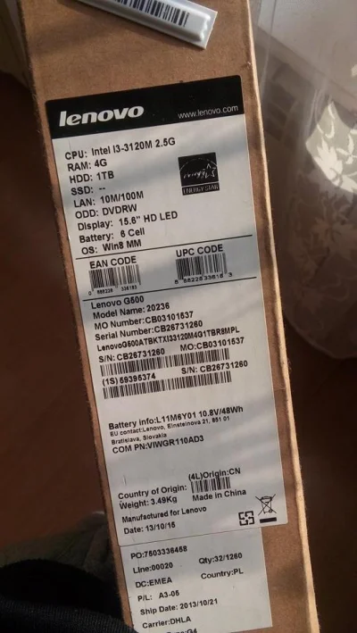 delyr - Co to za laptopo lenovo G500? dlaczego nie moge znalezc takiego w zadnych skl...