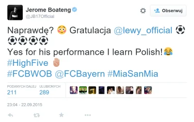 Sewen7777 - Jerome Boateng na Twitterze.
#pilkanozna #bayern #lewandowski