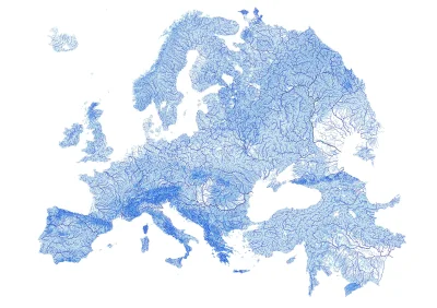 Fisher255 - #mapy #rzeki #geografia #viareddit 

Prawie każda rzeka w Europie nanie...