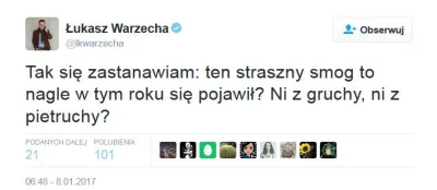 anallizator - "Tak się zastanawiam: ten straszny smog to aby nie pojawił się nagle w ...