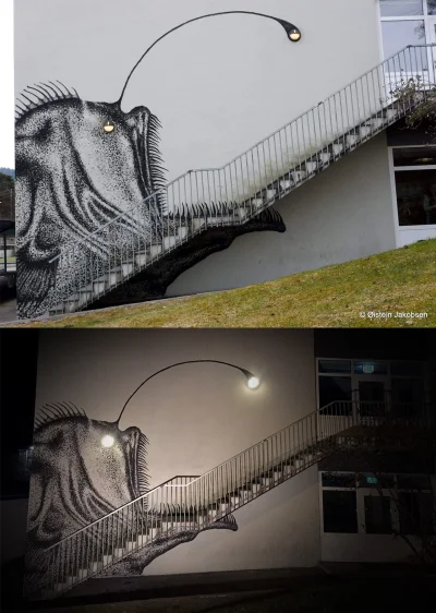 mala_kropka - #mural #ryba
autor: Skurk
- czekaj anon, zaświecę Ci światło bo schod...