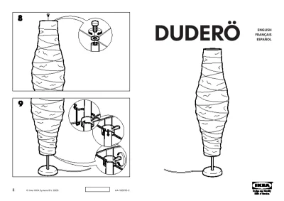 Nizki - @mietko: instrukcja z Ikea na lampę. Jedna z siedmiu stron. Każde wkręcenie ś...