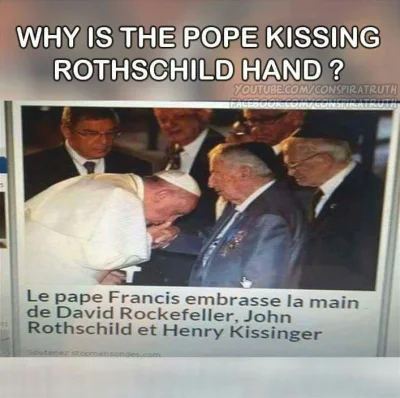 S.....n - Papież całuje po rękach swoich pracodawców.
#upodlenie #kosciol #czarnypapi...