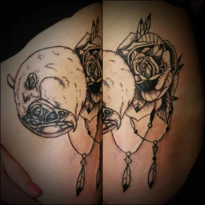 megson91 - Efekt końcowy covera :)

#tatuaze #tattoo #tatuazboners 

#szczur #szczury...