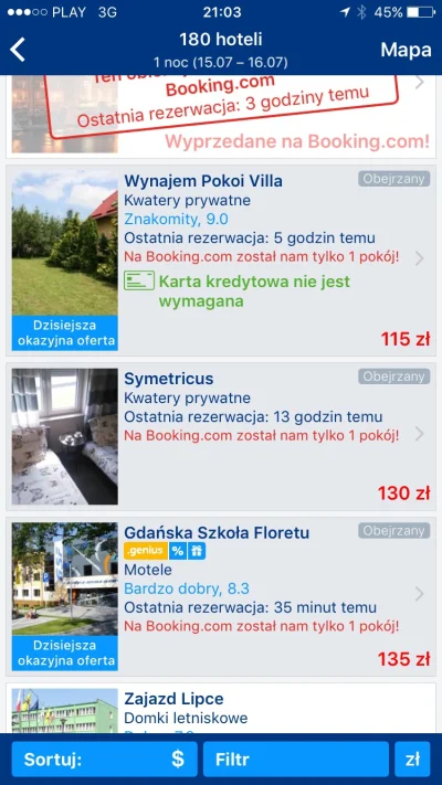 CyganskiKsiaze - @Jeszcze_jak: na booking masz noclegi od 115zł za pokój dwuosobowy.