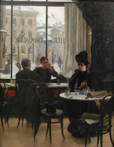 Hoverion - Robert Koehler (1850-1917)
At the Cafe, 1887
#malarstwo #sztuka #obrazy ...