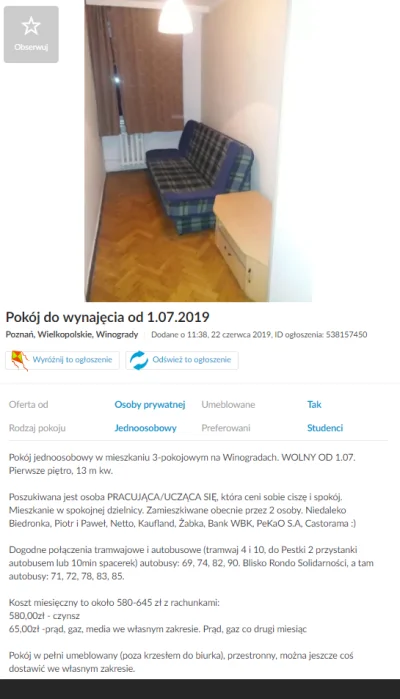 d.....d - 650 zł za mieszkanie w schowku na miotły xD 
#heheszki #poznan #patologiaz...