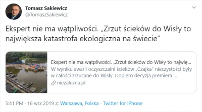 TangoFoxOne - Przecież ten Tweet powinien przylgnąć do Sakiewicza jak kluska śląska d...