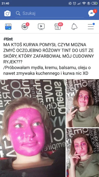 ruzowy_pasek - Jestem ciekawa co ona sobie myślała, malując całą twarz na różowo( ͡° ...
