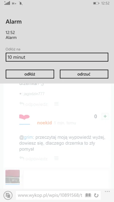 Lysy88 - @grim: Na WP to dość ryzykowne ( ͡° ͜ʖ ͡°)
Tak, wiem dwa inne budziki w skl...