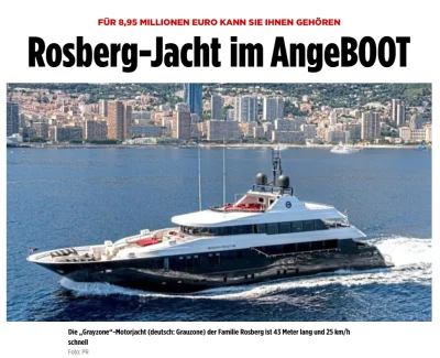 t.....l - Rosberg sprzedaje jacht niebity od Niemca tylko w niedzielę do kościoła za ...