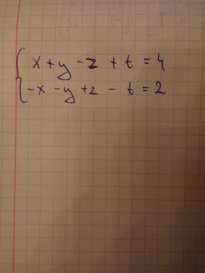 kozaqu - Wytłumaczcie jak rozwiązać taki układ równań:
#matematyka #macierz
