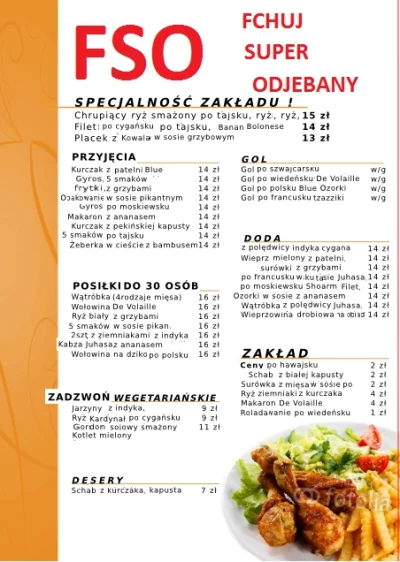 frostdemon - Postanowiłem zrobić mały mushup pewnego menu. Mimo, ze nie ma #leczo to ...