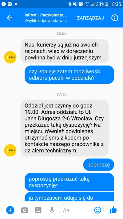 kalin93 - No Inpost się nie popisał, ja miałem tylko pół miasta (#wroclaw here) do pr...