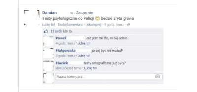JacekBalcerzak - przyszłość polskiej mundurówki

#facebook #polskapolicja #ortografia