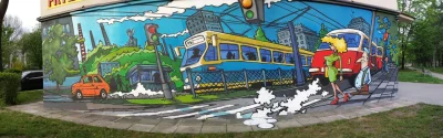 TrzodaChlewna - Na os. Handlowym powstał kolejny nowohucki mural - "1977". Autorem pr...