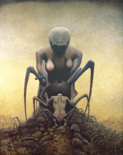 Eyes_only - #beksinski #malarstwo