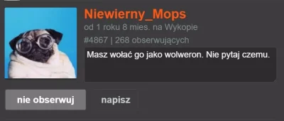 umiarkowanyekstremista - @NiewiernyMops: Panie wolweron co tam u pana?

#gownowpis