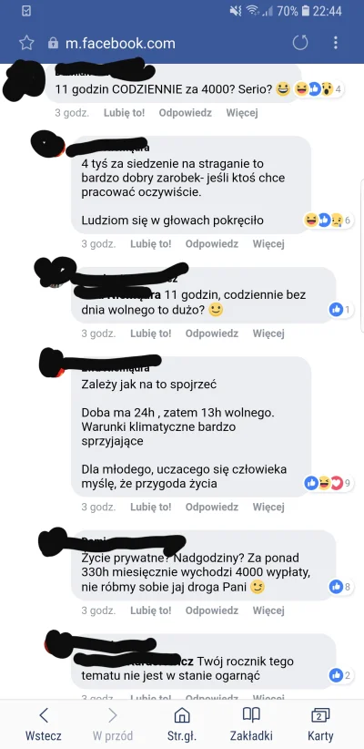 U.....y - Ktoś na publicznej grupie na facebooku zaoferował pracę na jakimś straganie...