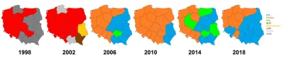 swietlowka - Zwycięska partia w wyborach samorządowych do sejmików w poszczególnych w...