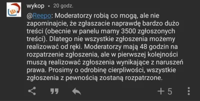 WuDwaKa - Mirki. Wczoraj @wykop napisał, że moderacja ma do rozpatrzenia jakieś 3500 ...