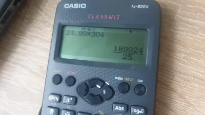 xspeditor - Mircy, coś naklikałem w kalkulatorze Casio I teraz przy prostym działaniu...
