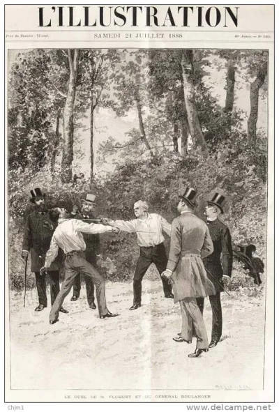Gneissenau - Okładka gazety L'Illustration z 21 lipca 1888 roku. W akcji ówczesny pre...