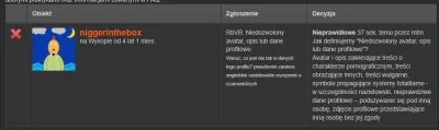 J.....r - @Moderacja @m_b @a_s od kiedy można mieć rasistowskie wyrażenia w nicku? Bo...