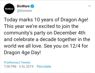 a.....1 - Wczoraj minęło 10 lat od premiery Dragon Age: Początek. Z tej okazji BioWar...