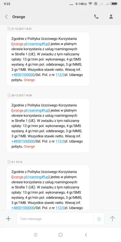 TobiaszH - Tylko że Orange już od dawna pobiera opłaty za używanie telefonu za granic...