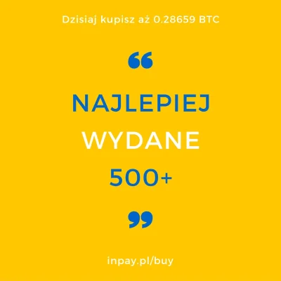 InPay - Nasza propozycja jak wydać #500plus #heheszki #bitcoin