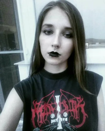 S.....8 - #slicznabuzia #ladnapani #kobieta #blackmetal